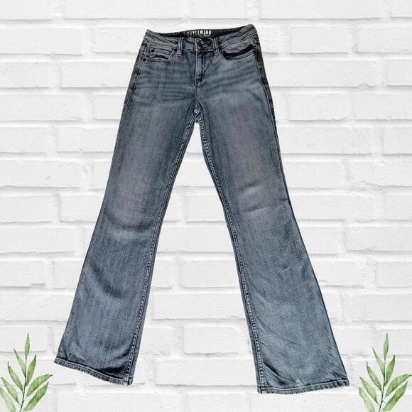 IDYLLWIND Women's Boot Cut Flared Blue Denim Size 4 - Picture 3 of 15